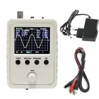 Цифровой осциллограф DSO150, портативный мини ЖК-дисплей 2,4 дюйма с испытательным зажимом, 9 В, 1 А, адаптер питания, аккумулятор