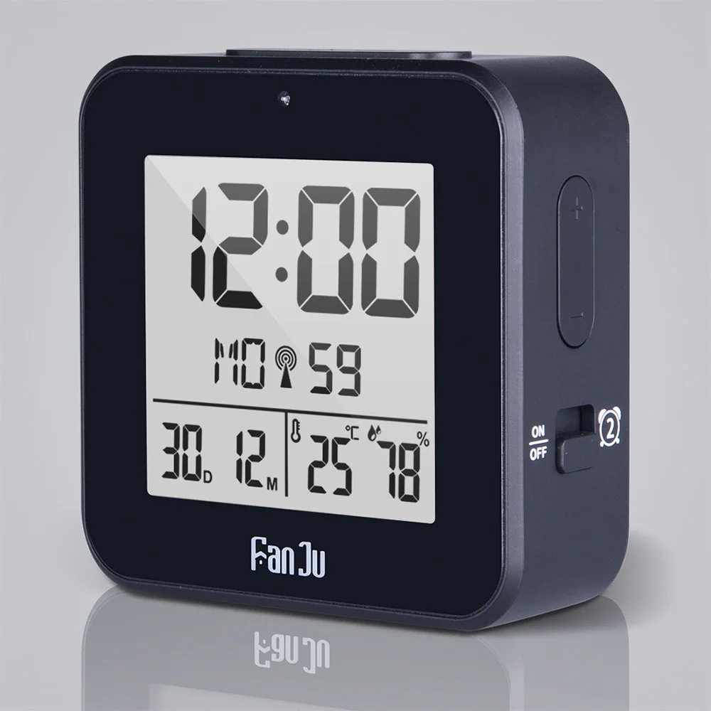 

FanJu FJ3533 LCD Digital Alarm Clock With Indoor Temperature Alarm Clock Dual Alarm Battery Operated Snooze Date Alarm Clock