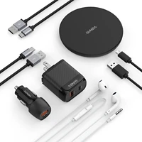 sundaree consumer electronics suite 7 in 1 wireless charger wall charger car charger with cable and earphones