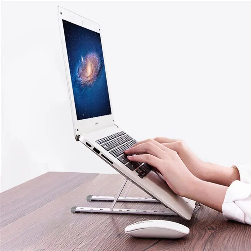 1 шт. Регулируемая подставка для ноутбука складная алюминиевая стойка компьютера