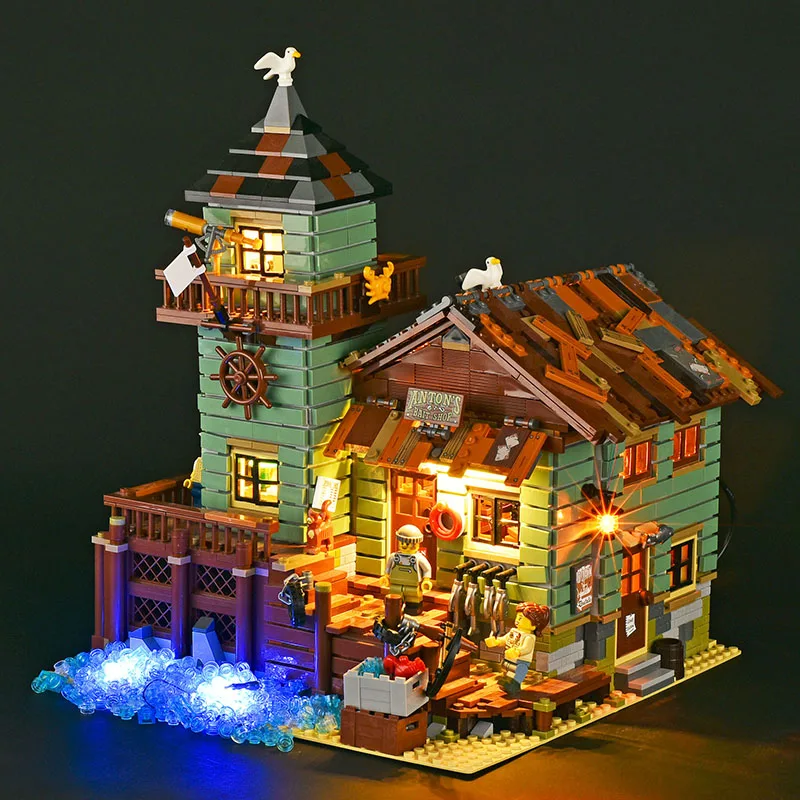 

(Only lights)LED Light Kit For 21310 Old Fishing Store Building Block Lighting Kids Gift Compatible 16050