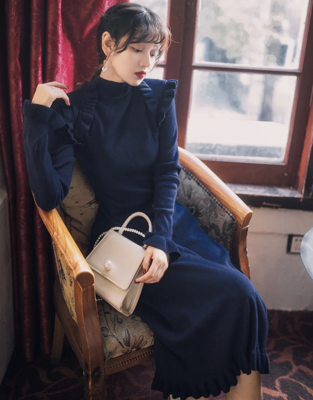 2019 Новая модная женская одежда осеннее и зимнее винтажное платье женское