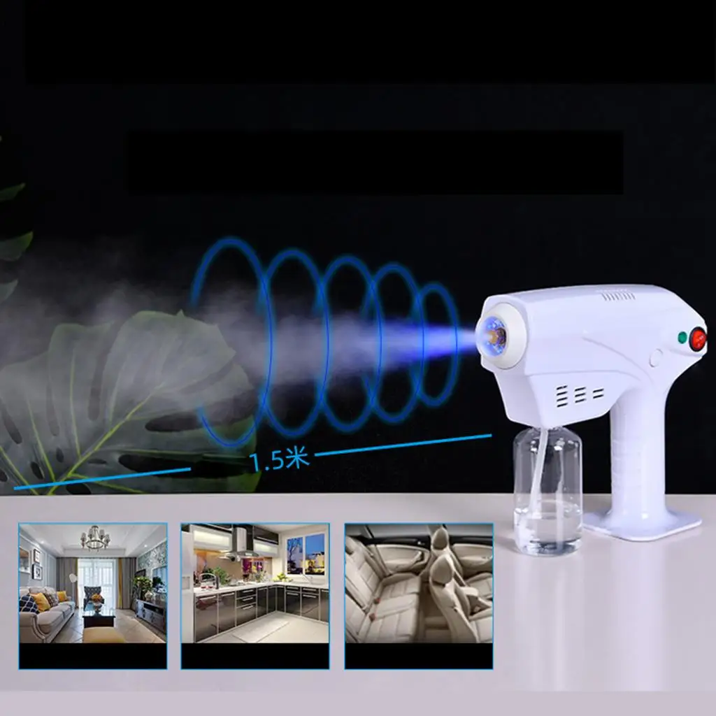 

Handheld Disinfection Mist Gun sprayer Blue Light Nano Fog Machine Stage Smoke Machine Fog Gun Spray