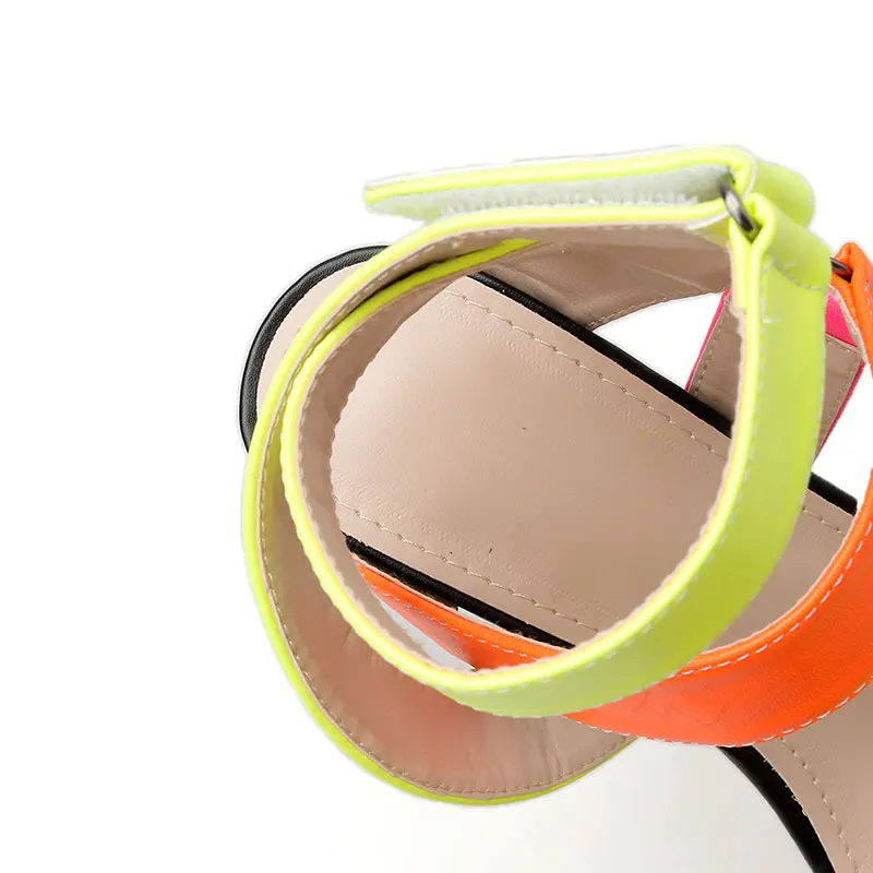 Сандалии GENSHUO женские с открытым носком босоножки на тонком высоком каблуке