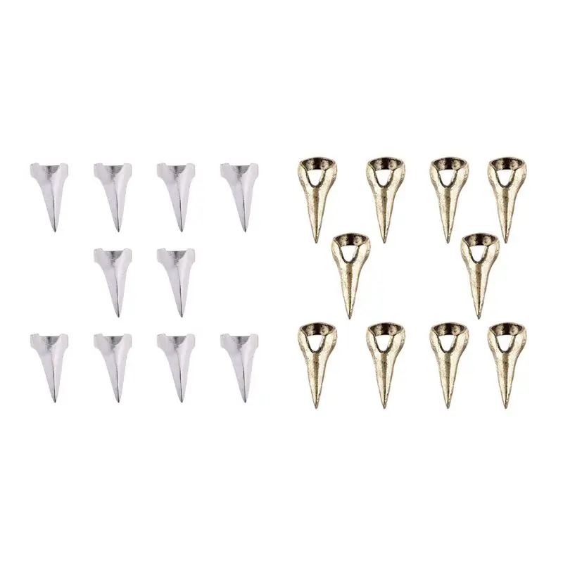 

10pcs Gothic Punk Rock Style Talon Spike Finger Nail Claw Silver Plated Metal Finger Tip Ring Nail Art Decoration Women