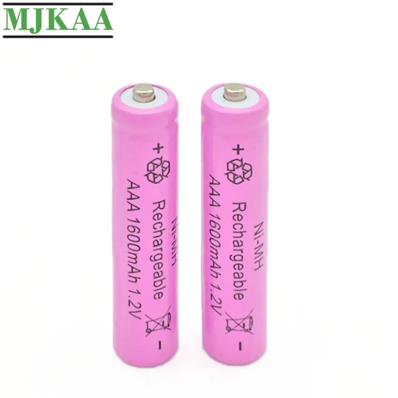 MJKAA 20 шт AAA 1600mAh 1 2 V Ni MH аккумуляторная батарея 3A розовый высокое качество