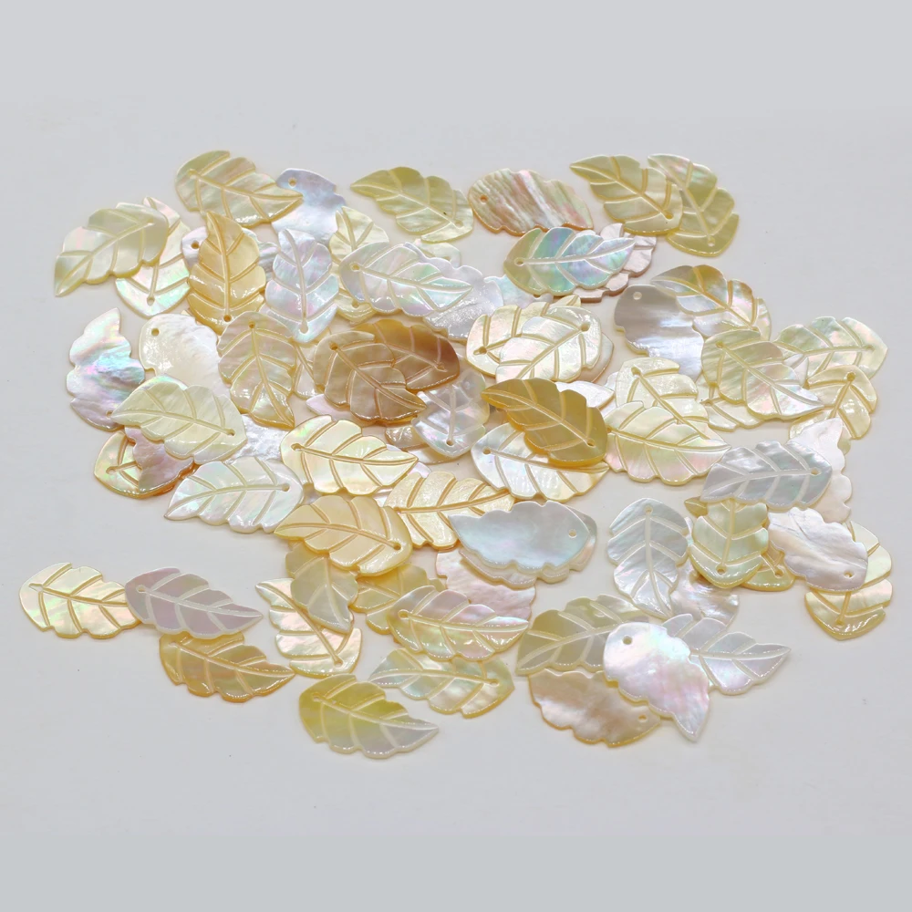 

Natural Sea Water Leaf White Shell Classic Pendant Bead Handmade DIY Necklace Bracelet Jewelry Accessory Gift Wholesale 4pcs/bag