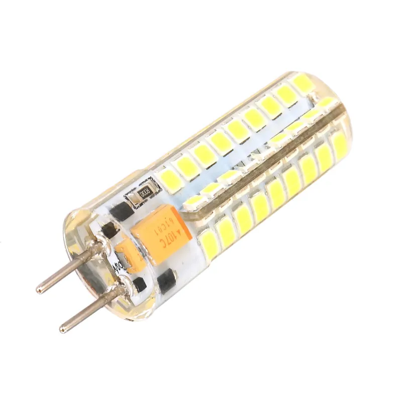 

50pcs 6W GY6.35 Silicone LED Crystal Bulb 72pcs 2835 SMD LED 50W Halogen Bulb Equivalent Led Corn Light AC/DC 12V