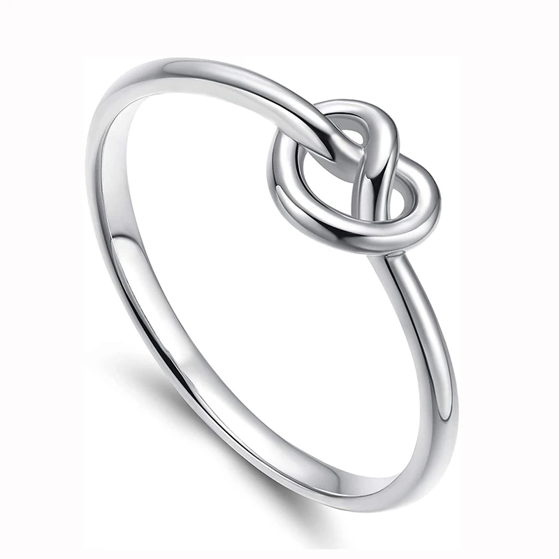

EAMTI 3 мм Love Knot простое медное кольцо Kink 14 к белое позолоченное медное кольцо обручальное кольцо для женщин