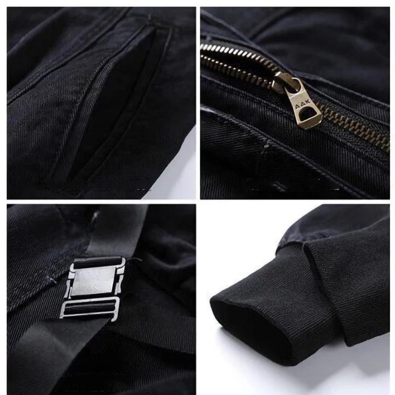 

Streetwear Black Hip Hop Cargo Pants Men Fashion Joggers Sweatpants Japanese Loose Casual Ankle length Trousers For Male