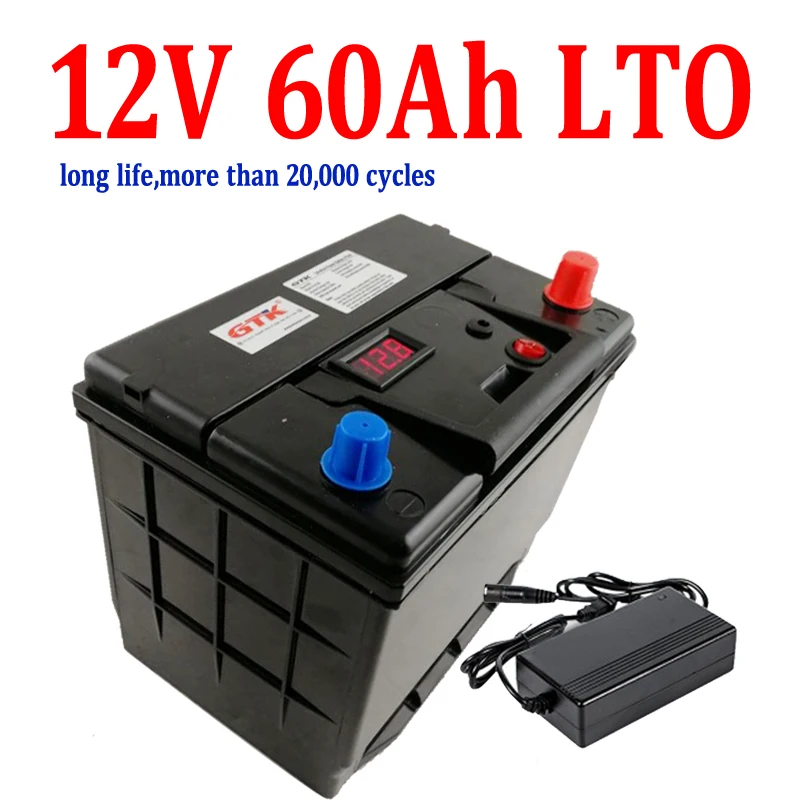 GTK 12v 60ah аккумулятор лто литиевая батарея титанита с BMS для солнечной лодки