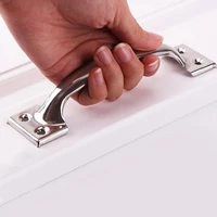 2 x stainlessdoor handles simple drawer pulls wardrobe kitchen cabinet closet handles with screw and for furniture knobs ha p6h8