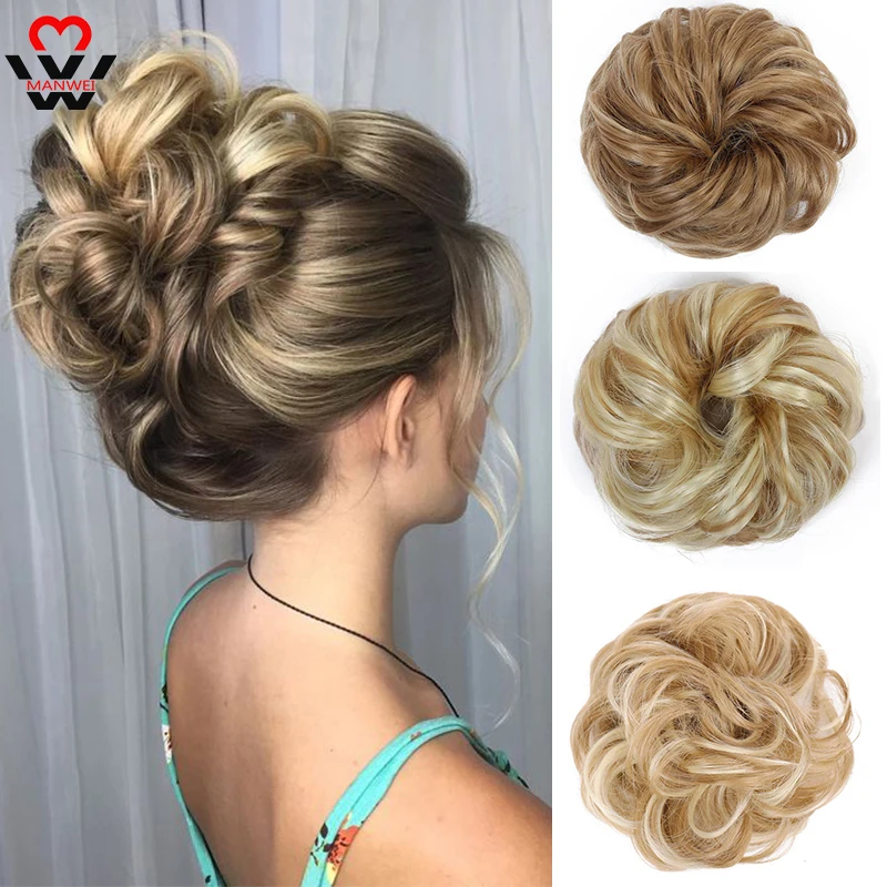 MANWEI женские эластичные волосы синтетические резинки для волос из вьющихся