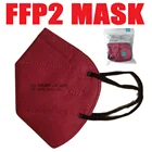 FFP2 маски для лица CE KN95 маски с фильтром для взрослых ffp2mask 5-слойная защитная маска для защиты от пыли fpp2 маска винного красного цвета Masken респиратор