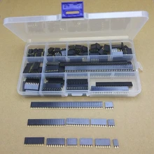 155pcs/box 2.54mm single row pin socket Female Header connector 2/3/4/5/6/7/8/9/10/12/20/40pin PCB board combination Kit