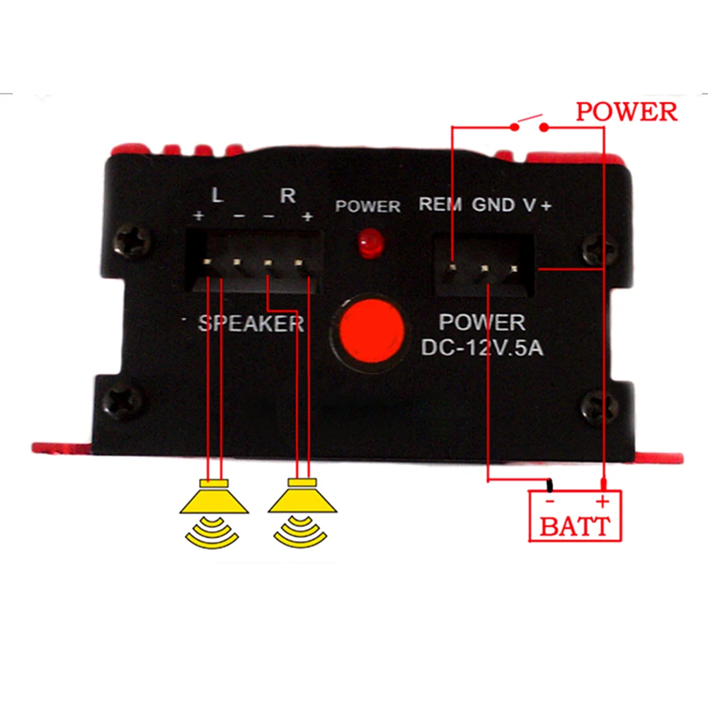 Мини Hi-Fi 500 Вт 2-канальный стерео аудио автомобильный усилитель для автомобиля