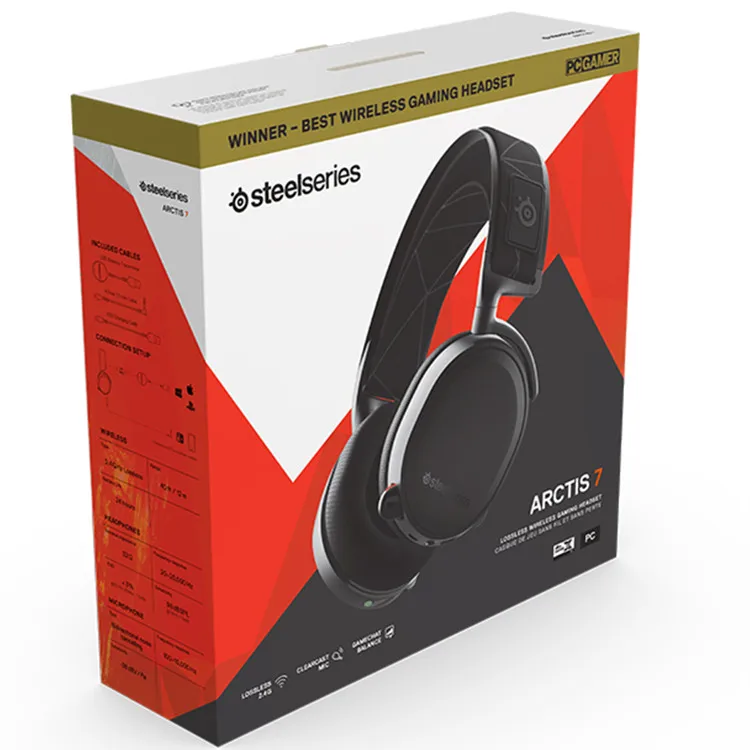 

2019 Edition SteelSeries Arctis 7 Gaming Headset High DTSXv2.0 7.1 Wireless game headset Headphone wear belt wheat