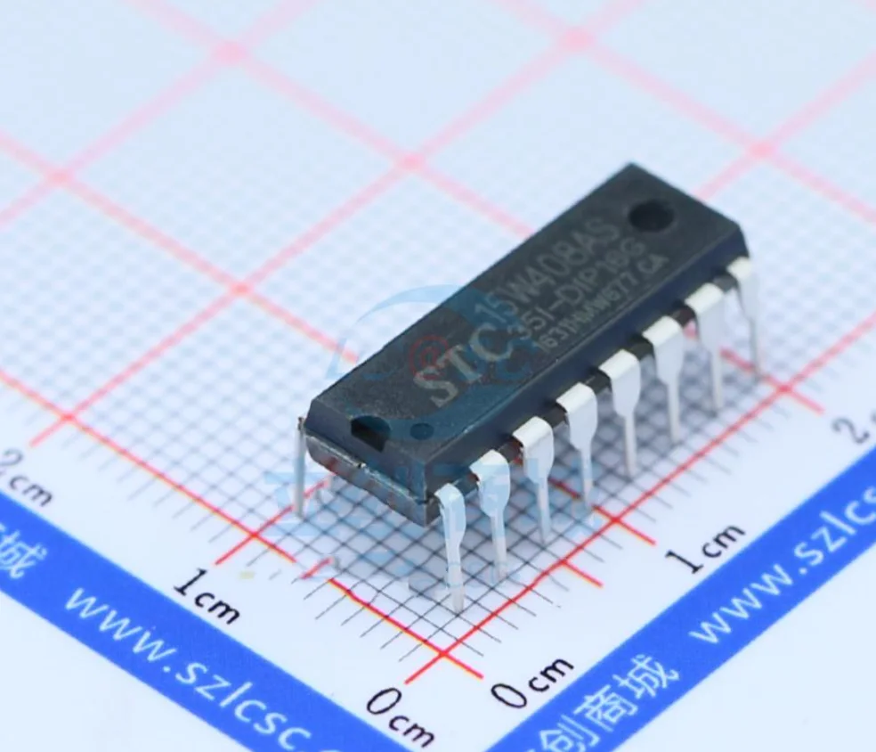

New original imported STC15W408AS-35I-DIP16 in-line single-chip microcomputer controller chip IC integrated circuit semiconducto