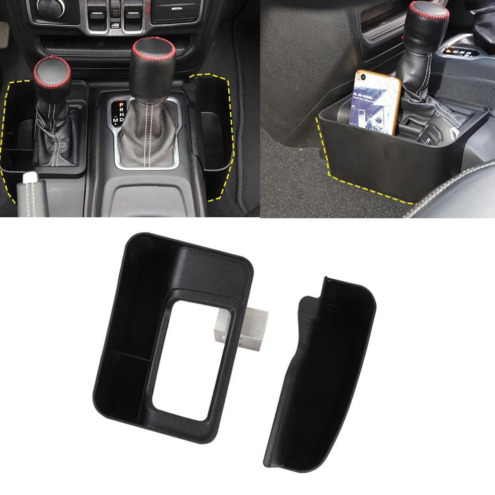 Для Jeep Wrangler JL JLU Jeep Gladiator JT коробка для хранения передач боковой карман органайзер аксессуары для салона автомобиля Черный