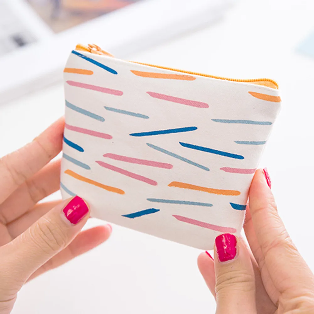 Для женщин небольшой мини деньги сумки Цвет смесь Подушка Чехол с геометрическим