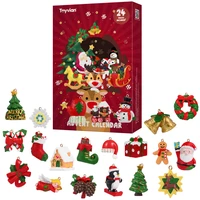 toyvian advent calendar with 24pcs hanging ornaments christmas countdown calendar party favors for xmas holiday decor 2022
