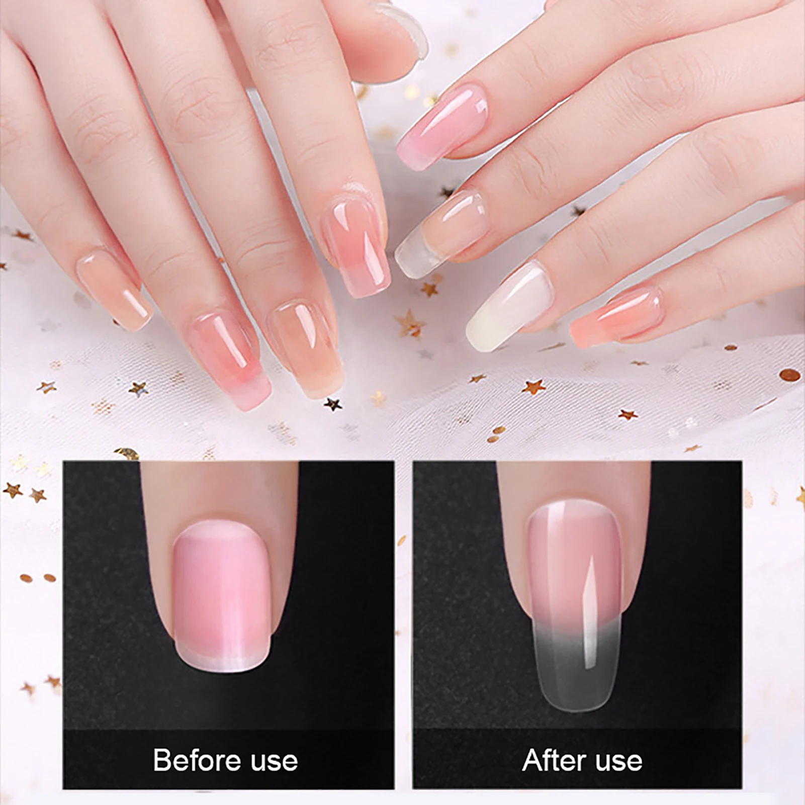 

Nail Gel Set with Nail File Brush Phototherapy Nail Extension Gel Extension gel set Nail base gel and sealing layer Nail art