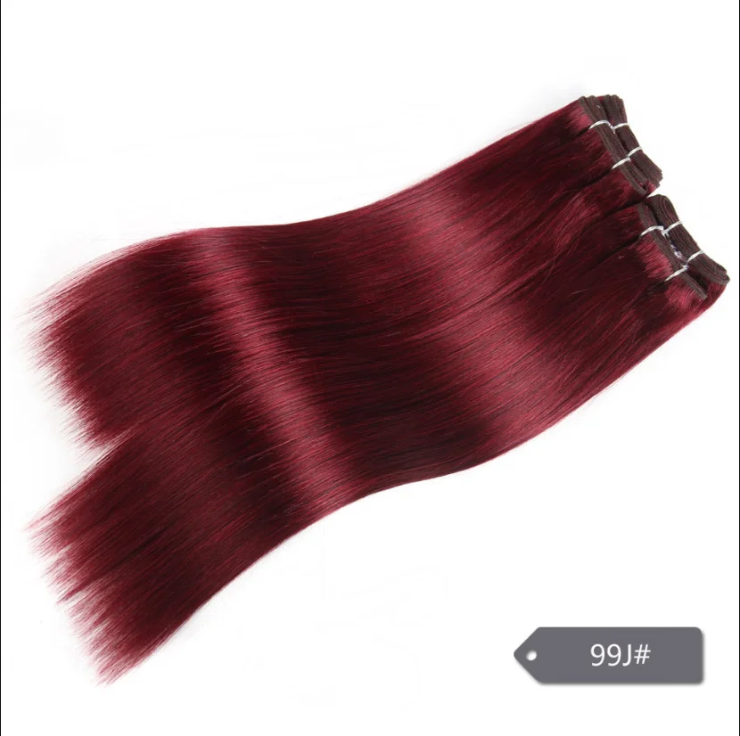 Прямые человеческие волосы Yaki в бразильском стиле 4 пряди 190 г 1 упаковка