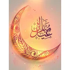 Картина на праздник ИД, арабские мусульмане, тема Рамадана, 5D, Постер с Луной для празднования, вышивка, подарок, Настенная картина из кристаллов, FG755