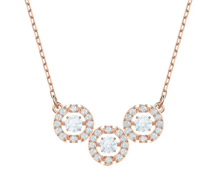 

Цепочка с подвеской до ключицы для женщин, элегантное Ювелирное Украшение с кристаллами, хороший подарок