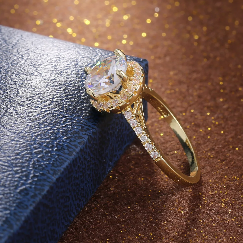 Классические винтажные кольца с четырьмя когтями из фианита ААА для женщин 2020