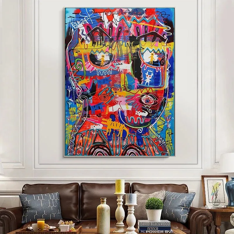 Настенная картина Улица граффити абстрактная живопись на холсте постеры и