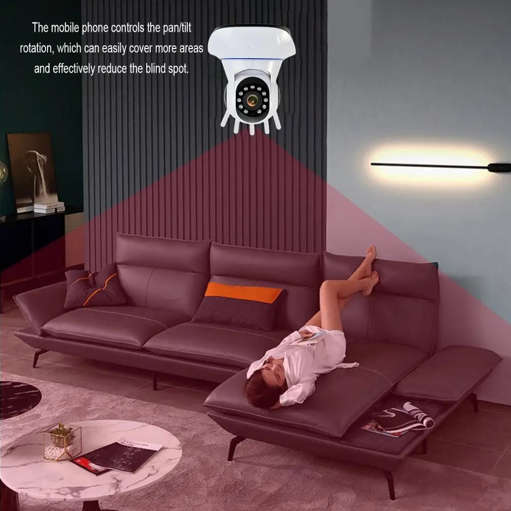 1080P wifi безопасная IP головная Беспроводная инфракрасная камера 360 градусов |
