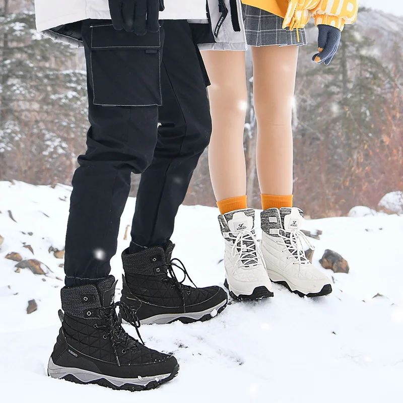 Прогулочная обувь мужские водонепроницаемые зимние плюшевые теплые снежные