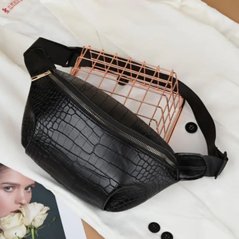 

Новинка 2021, женская модная поясная простая сумка-мессенджер на одно плечо, простая поясная сумка с выдержанным крокодиловым узором