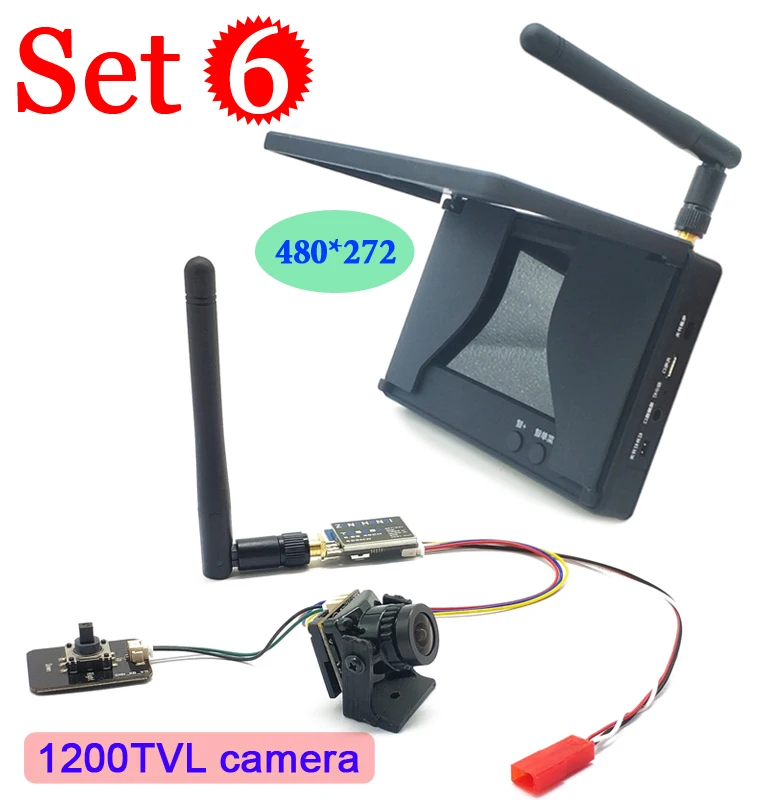 5 8G 48CH 4 3 дюймов ЖК-дисплей 480x272 для монитора с видом от первого лица встроенным