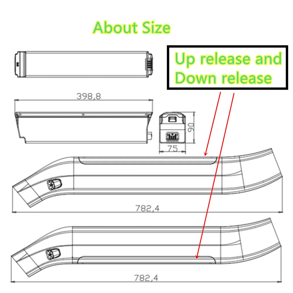 Скрытая батарея для электровелосипеда 48 в 10 Ач 4 11 6 14 36 15 20 городской велосипед с