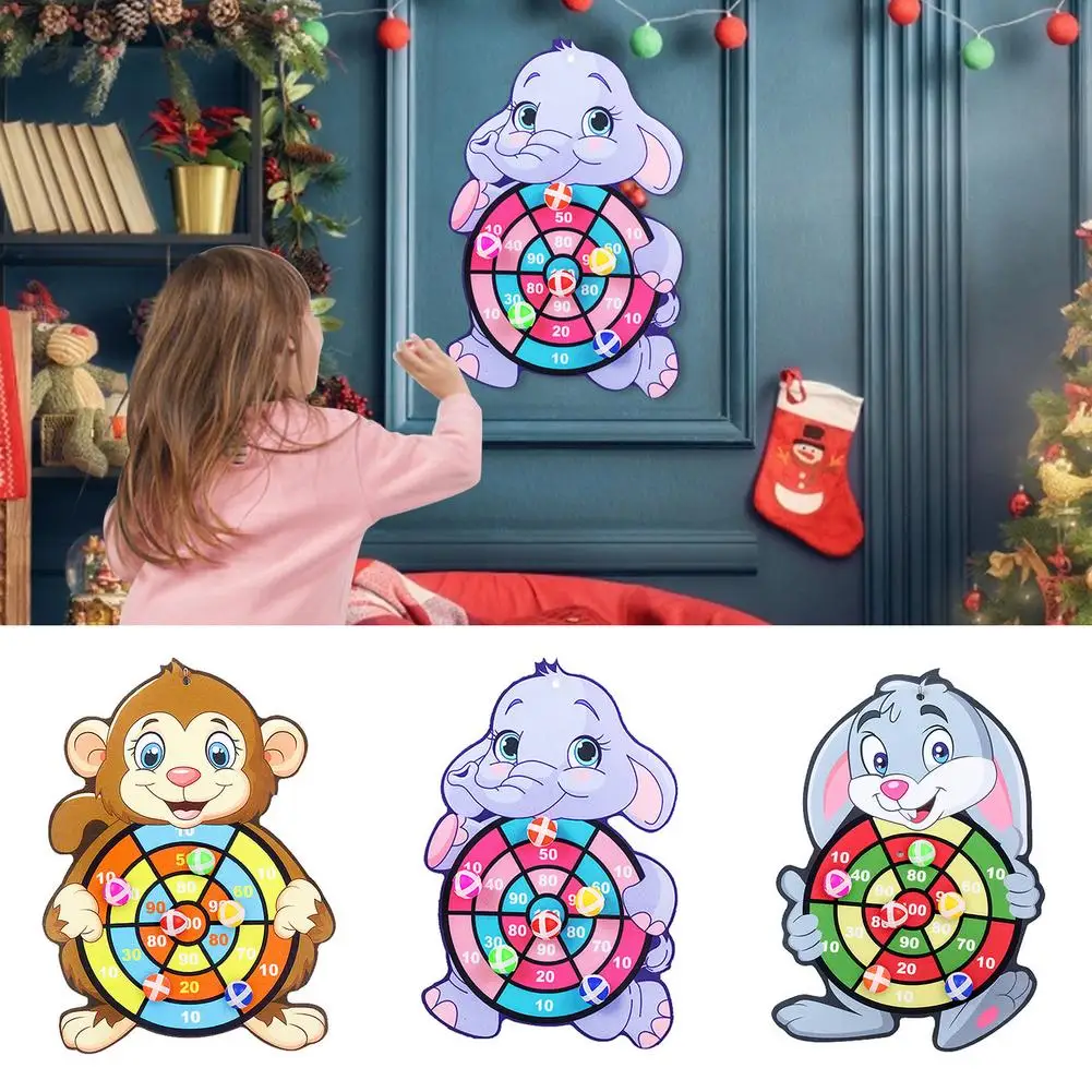 

Safety Sticky Ball Target Darts Toy Dartboards Toy Set Classic Cartoon Dart Game Kit For Children Indoor Games