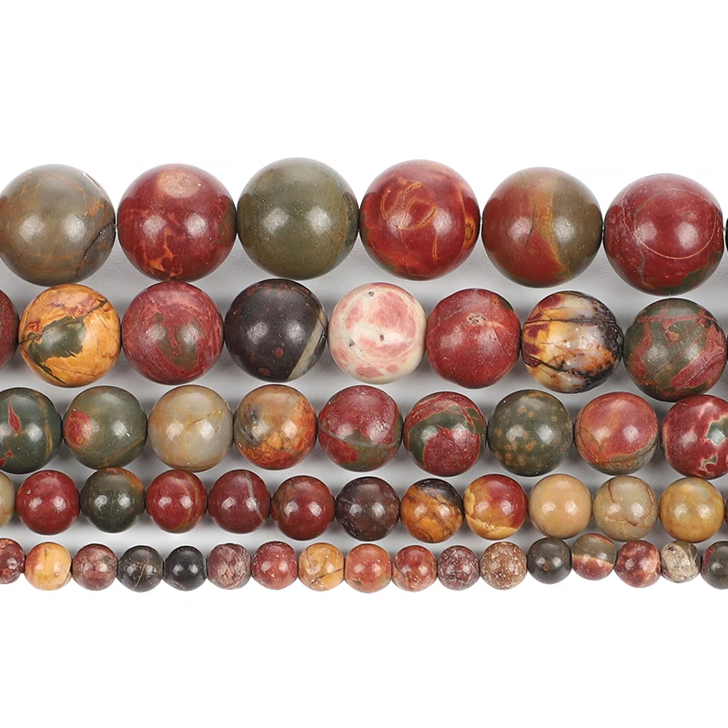 Бусины из натурального камня гладкие разноцветные красные бусины Пикассо
