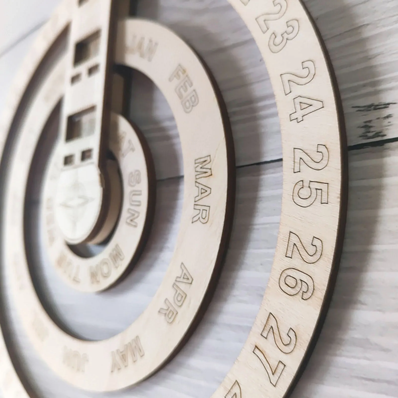 

2021 Wooden Wall Calendar Circular Rotating Calendar Wall Decoration Perpetual Calendar Calendar Table For Home Decoration