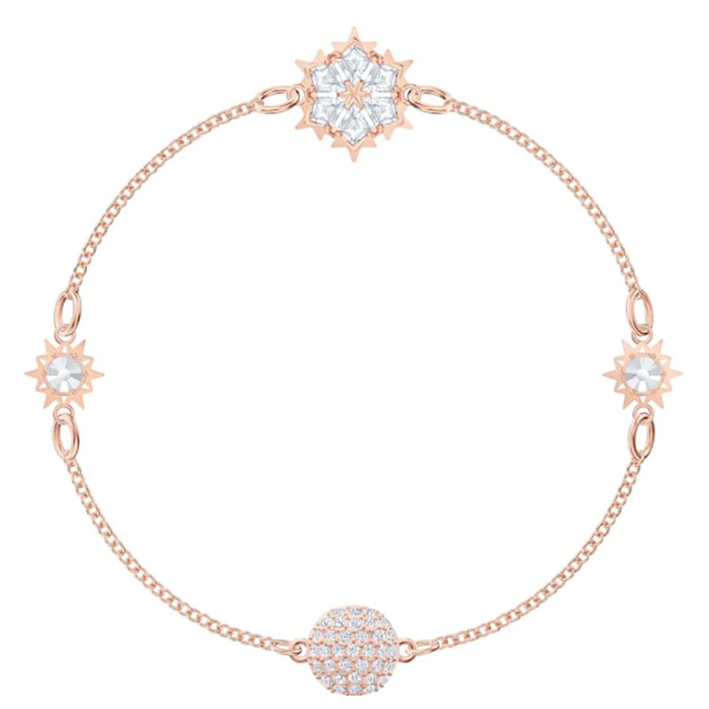 

Fashion Exquisite Snowflake Bracelet Hidden Magnetic Buckle Crystal Ladies Send Girlfriend Romance Engagement Gift