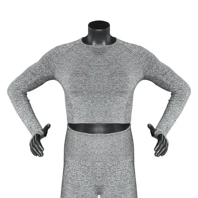dark grey Zhangyunuo бесшовный укороченный Топ с длинным рукавом для йоги, для спортзала, бега, фитнеса, топы, футболка для тренировок для женщин, энергетическая Йога, спортивные топы - Цвет: dark grey