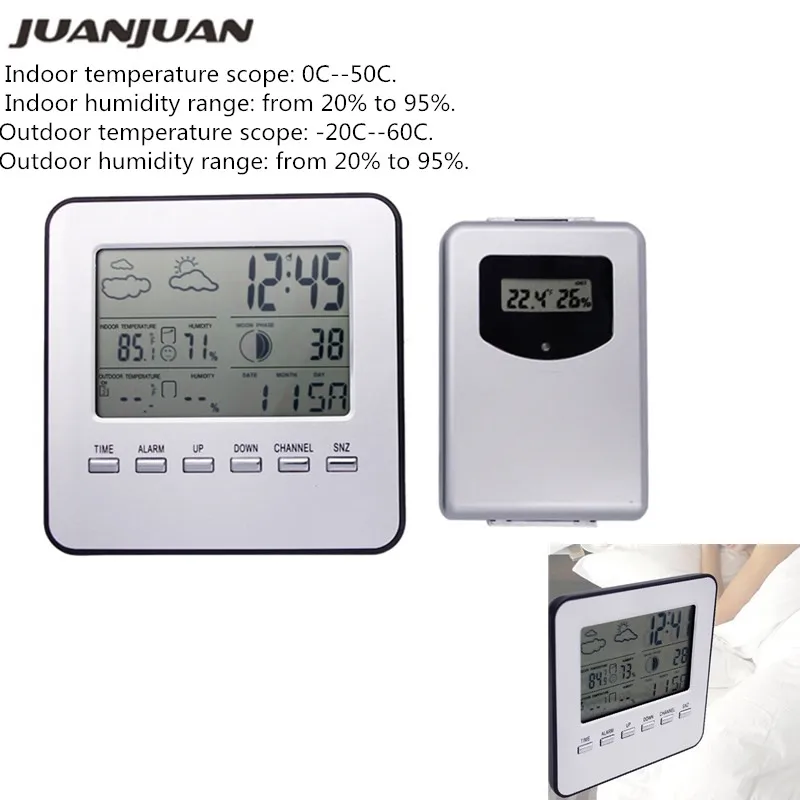 Цифровой ЖК-будильник метеостанция электронный термометр гигрометр 3 в 1