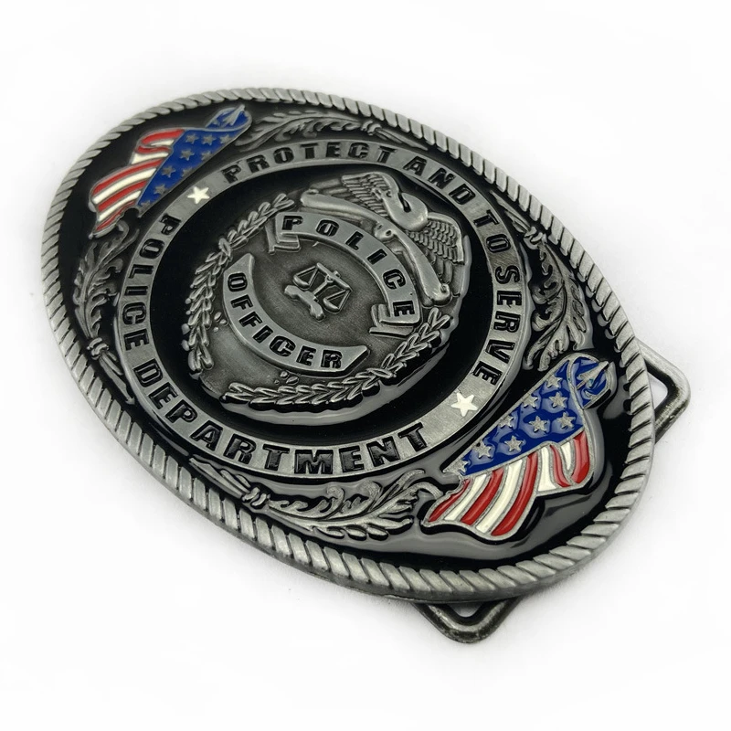 Знаменитый бренд мужская тематическая металлическая пряжка для ремня офицера