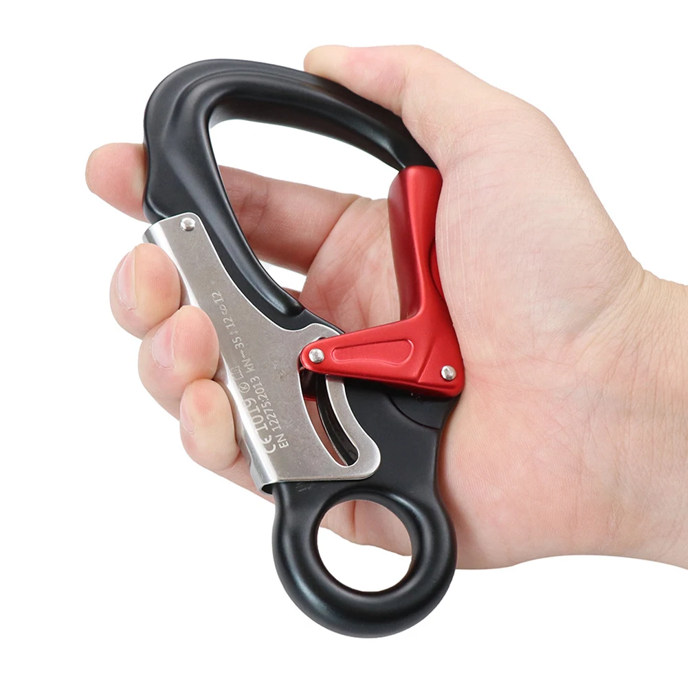

Mountaineering Caving Rock Climbing Carabiner D Shaped Safety Master Screw Lock Buckle Escalade Equipement