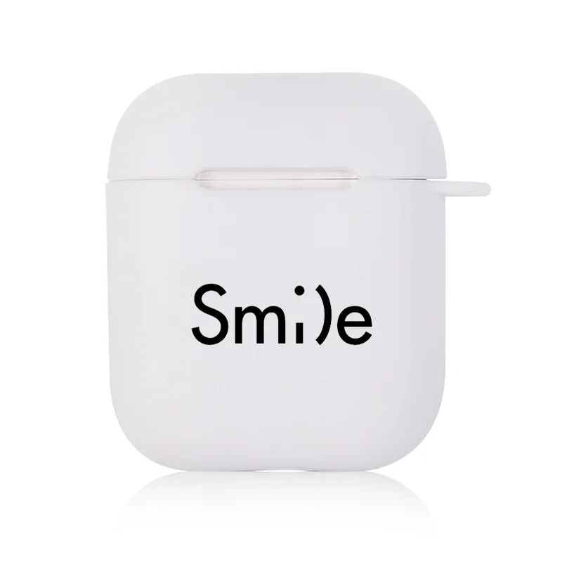 Чехол для зарядки наушников s для Apple Airpods 1 2 Bluetooth, беспроводной чехол для наушников, белый матовый чехол с буквами Air pods 2, чехол - Цвет: I301798