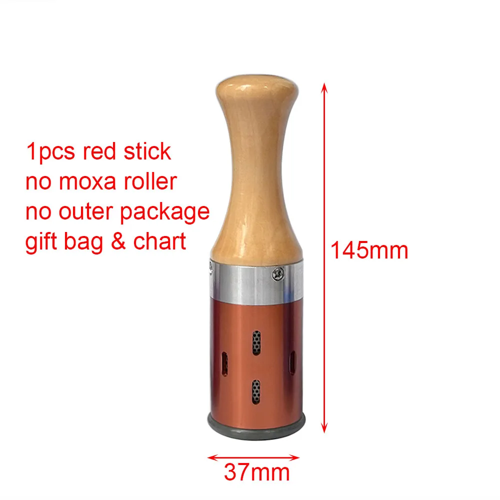 1pcs red Горячее предложение Высокое Качество Современная прижигание нефрита мокса палка ролик теплая терапия Уход за кожей красота лицо маленький дым капуста рулон - Цвет: 1pcs red