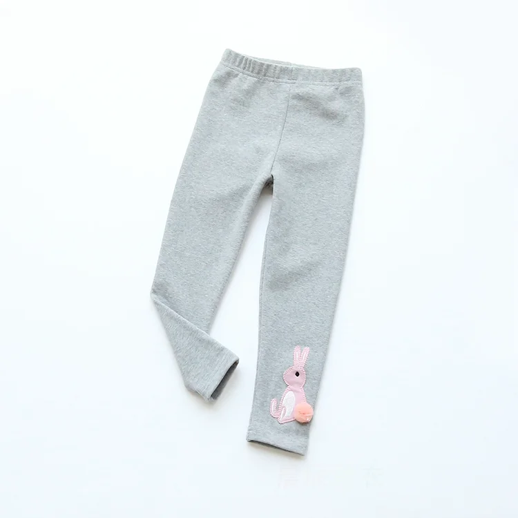 no velvet gray Новинка года; Зимние Детские утепленные бархатные хлопковые леггинсы для девочек; брюки; удобная Милая одежда для малышей; одежда для детей - Цвет: no velvet gray