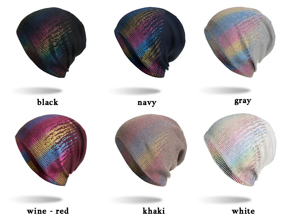Новая зимняя шапка женская вязаная с цветным принтом кролика эластичным ворсом
