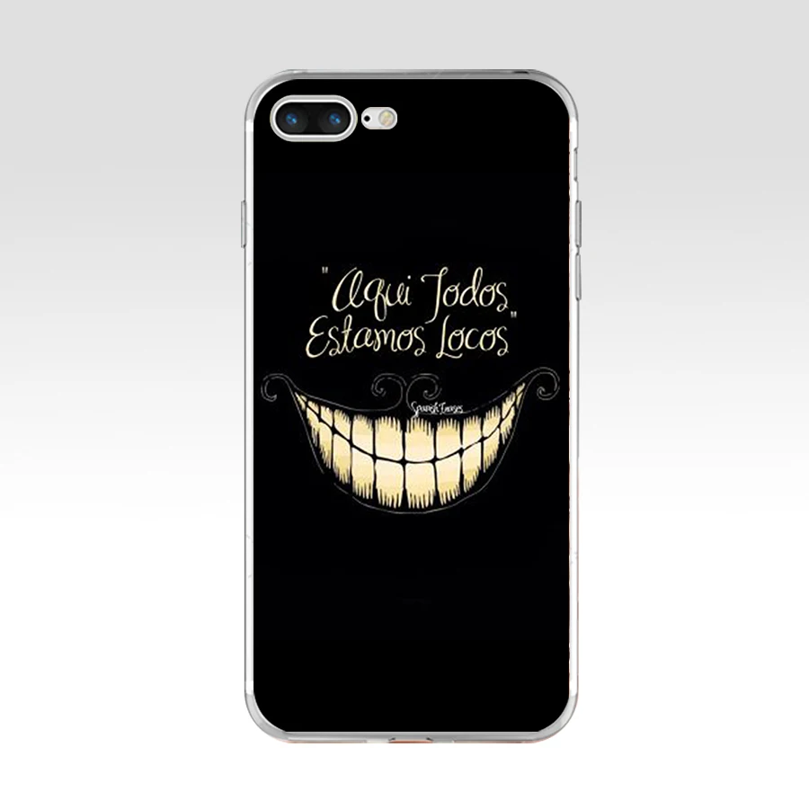 027FG Алиса в стране чудес кошка маска Мягкий ТПУ силиконовый чехол для Apple iPhone5 5s se 6