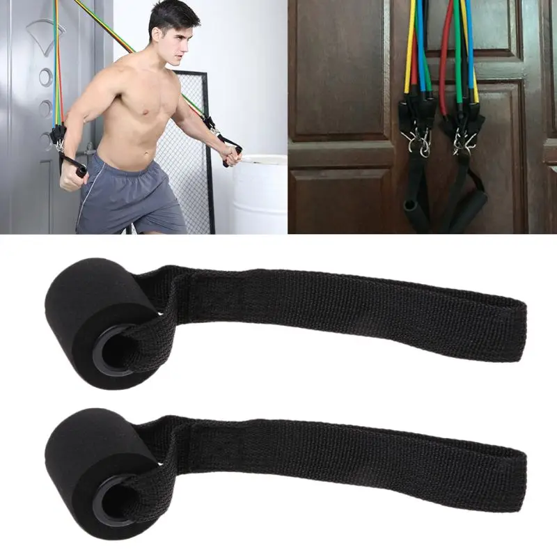 

2pcs Home Gym Fitness Resistance Bands Tubes Door Anchors Yoga Pilates Exercise 69HD